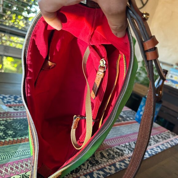 Dooney & Bourke Bright Green Nylon Hobo Shoulder Bag, Preowned - Picture 14 of 17